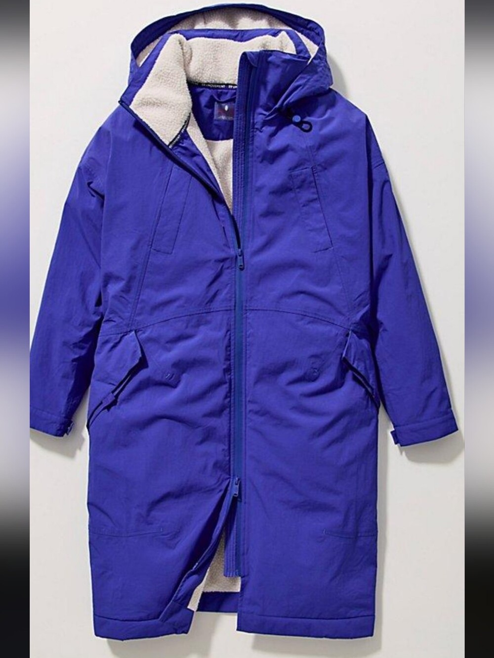 Free People Purple Sherpa-Lined Hooded Ski Parka